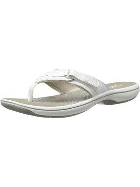 Women's White Synthetic Thong Solid Open Toe Breeze Sea Flip-Flop Casual Shoes